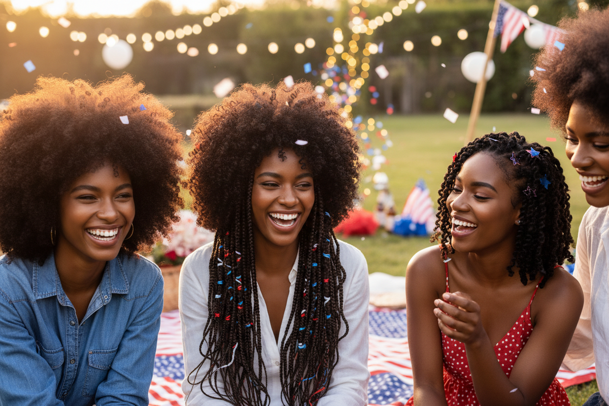 4th of July Hair Looks: Effortless Natural Styles for Celebrations