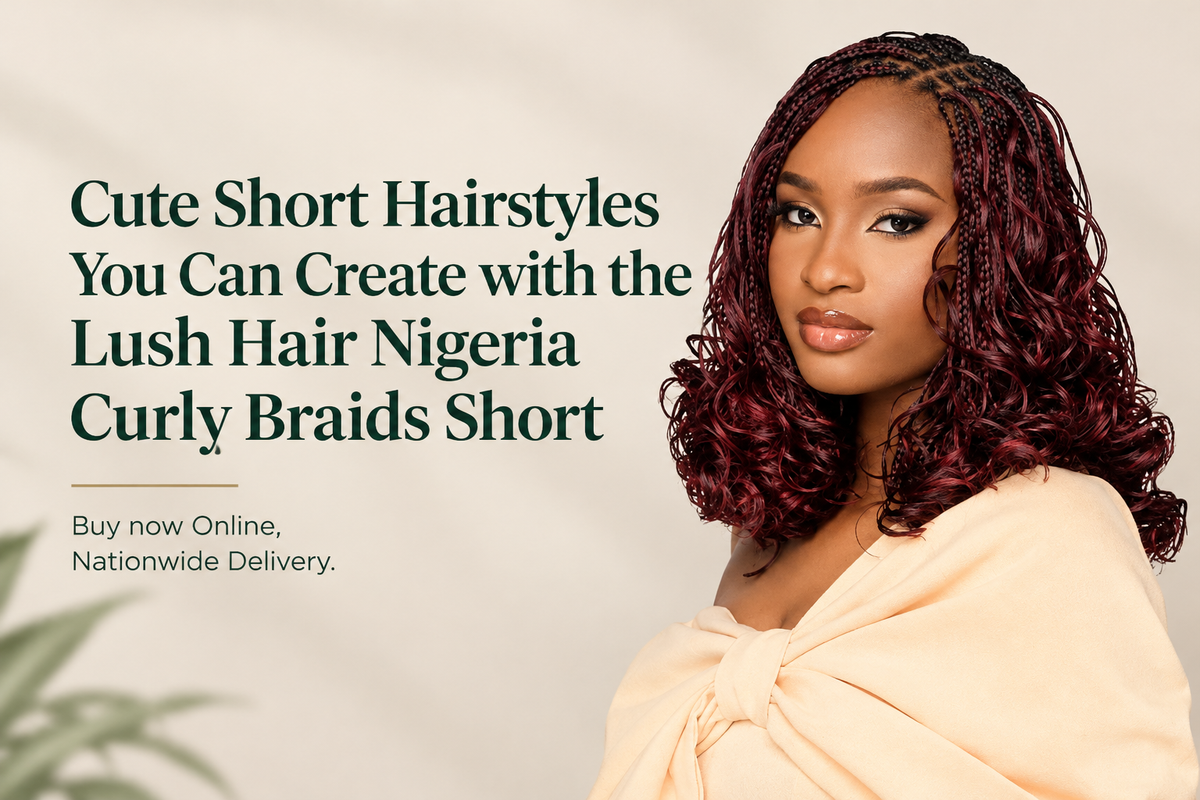 Cute Short Hairstyles You Can Create with the Lush Hair Nigeria Curly Braids Short Buy now Online, Nationwide Delivery
