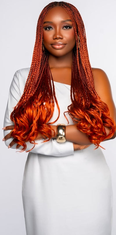 ⁠French Curls Braid Extension (Long)